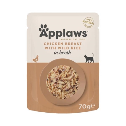 Picture of Applaws Chicken with Wild Rice in Broth 70g Pouch